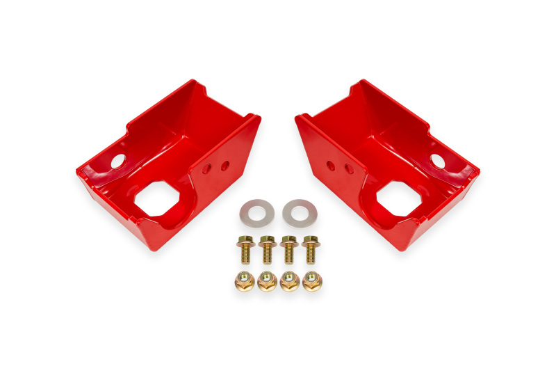 Ford Bronco Skid Plates - Rear - BMR Suspension - Rear Shock Mount - Red - `21-`27